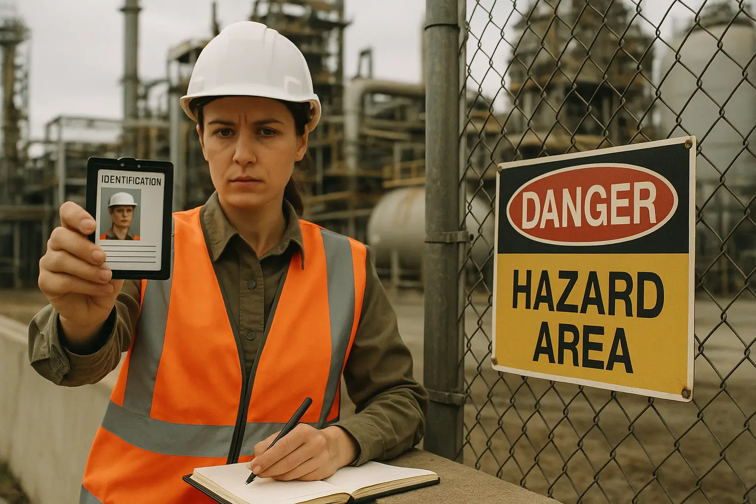 проверка удостоверения у опасной зоны